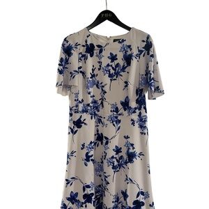 Ralph Lauren Blue and White Floral Dress